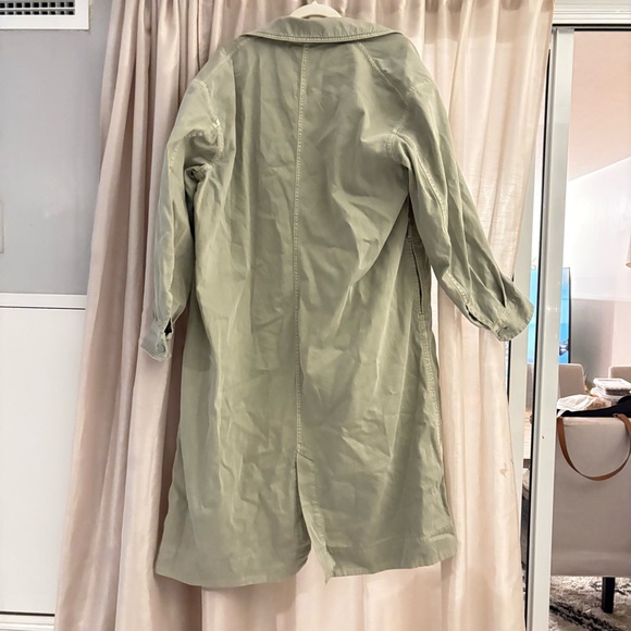Uniqlo Sage Green Denim Coat - Picture 2 of 3